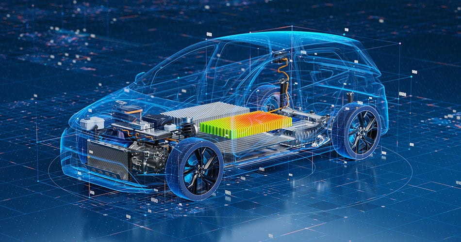 Digital twin in EV design